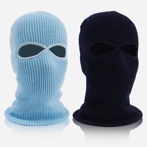 High Quality Balaclava 2 Hole Thermal Knitted <b>Ski</b> <b>Mask</b> Motorcycle Full Face Neck Warmer Under for men - Product Image 3