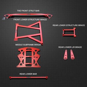 Vordere Federbein stange aus Aluminium für <span class=keywords><strong>Honda</strong></span> 9. Accord Spirior Hintere untere Hilfsrahmen strebe - Product Image 5