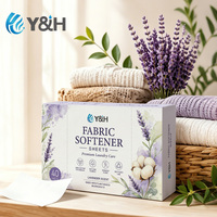 Feuilles adoucissantes concentrées écologiques parfum lavande jetables pour le linge