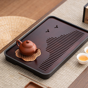Bamboo <b>Tea</b> Tray Small Dry Brewing Water Drainage Modern <b>Tea</b> Sea <b>Set</b> For Home Use - Product Image 3