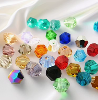 Perles en verre transparent à facettes en vrac, perles bicones, pour vêtements et bijoux, 2 mm, 3 mm, 4 mm, perles en cristal bicones pour la couture