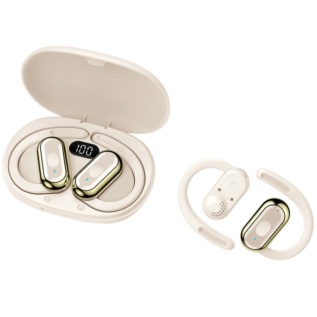Wireless Ear Hook Headphones Digital Display Charging Case Long Battery Life Ideal for Sports Music and Calls