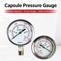 Manomètre de pression de capsule personnalisé, jauge KPa et jauge de colonne d'eau pour la surveillance de la pression du gaz pétrochimique, du gaz naturel et du gaz de vent