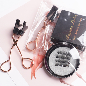 Cils magnétiques avec 4 aimants, faux cils 3D sans colle, marque privée, aimants doux, faciles à poser, cils magnétiques avec pince - Product Image 4