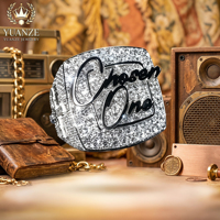 Bagues de style hip-hop, bagues personnalisées en moissanite pour hommes et femmes, cadeaux pour les fêtes, les anniversaires, les anniversaires de mariage et Noël