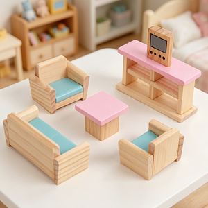 Accesorios para <span class=keywords><strong>Casa</strong></span> <span class=keywords><strong>de</strong></span> <span class=keywords><strong>Muñecas</strong></span> en Miniatura a Escala 1:12 para Cocina, Dormitorio y Baño, Juego <span class=keywords><strong>de</strong></span> 35 Piezas <span class=keywords><strong>de</strong></span> Muebles <span class=keywords><strong>de</strong></span> Madera Rosa para <span class=keywords><strong>Casa</strong></span> <span class=keywords><strong>de</strong></span> <span class=keywords><strong>Muñecas</strong></span> - Product Image 5