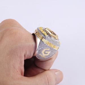 Jieding anello personalizzato anelli di campionato di alta qualità con logo della squadra anello in argento sterling 925 placcato oro rame design 18K 14k - Product Image 4