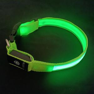 Venta al por mayor a granel de moda cargador USB neón mascota perro collares reflectantes perro gato collares con luz ajustable - Product Image 4