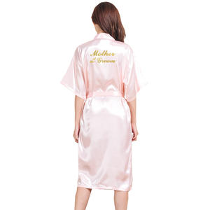 Robe en satin mère <span class=keywords><strong>du</strong></span> <span class=keywords><strong>marié</strong></span> maquillage de mariage longue Robe <span class=keywords><strong>du</strong></span> matin longueur au genou été mince mère <span class=keywords><strong>du</strong></span> <span class=keywords><strong>marié</strong></span> - Product Image 1
