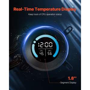 Refroidisseur liquide pour processeur AIO avec ventilateurs PWM de 120 mm, refroidisseur à eau pour des performances optimales sur les systèmes Intel et AMD - Product Image 3