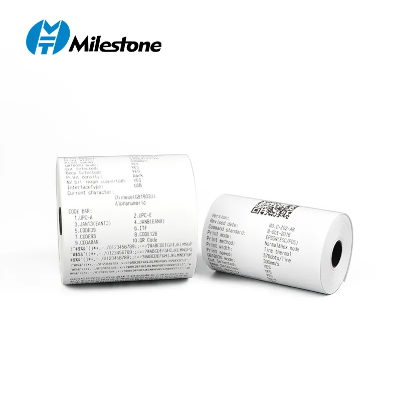 Customized Size Thermal Paper Rolls White Thermal Paper Cash Register POS Receipt Paper Rolls