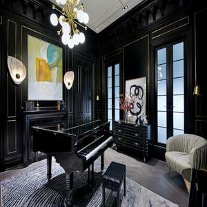 Revestimiento de Pared de Diseño Clásico para Villas, Panel con Acabado Lacado Personalizado, Panel de Madera Decorativo para Interiores - Product Image 2