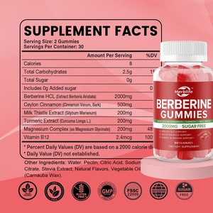 OEM ODM Gomitas de Berberina HCL Veganas Sin Azúcar de Venta Caliente con Extracto de Canela de Ceilán y Cúrcuma - Product Image 4