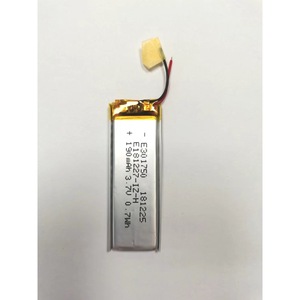 E301750 Polymer Lithium <b>Battery</b> 301750 190mAh <b>3.7V</b> For Wearable Electronics - Product Image 1