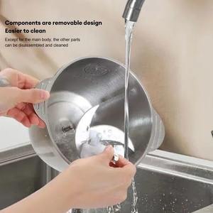 Picadora de Carne Eléctrica de Acero Inoxidable, Procesador de Alimentos de 5L, Trituradora de Ajo, Licuadora de Gran Capacidad, Utensilios de Cocina - Product Image 4