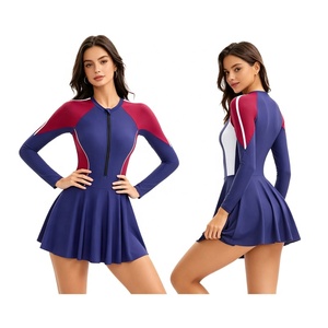 Shorts de Natación para Mujer, de Alta Calidad, con Protección Solar, Traje de Baño Triangular de Una Pieza con Falda, para Fiestas en la Piscina, Estilo Tropical - Product Image 2
