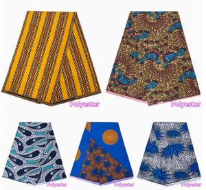 Vente en Gros Usine 100 % Polyester Tissu Batik Motif Personnalisé Tissu Imprimé Africain Véritable Tissu Wax Africain - Product Image 3