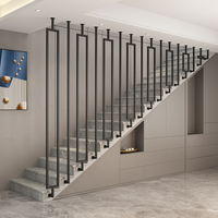 Rampe d'escalier minimaliste moderne à fixation latérale en alliage d'aluminium durable et léger (1,5 kg) pour appartement résidentiel, garantie 3 ans