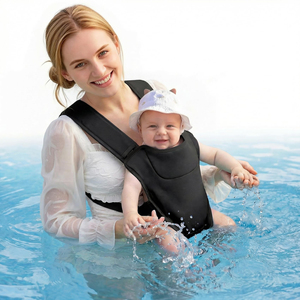 Porte-bébé ergonomique léger et réglable pour bébés et tout-petits, pour papa et maman, idéal pour la piscine, la plage, la randonnée et les voyages - Product Image 1