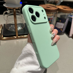 New Orange Silicone lỏng trường hợp điện thoại cho <span class=keywords><strong>Iphone</strong></span> 17 Pro Max 17 không khí Silicone đổ xô lót chống sốc trường hợp điện thoại tùy chỉnh - Product Image 4