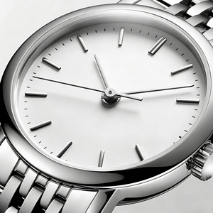 Montre mécanique circulaire Longinesing Compact, élégante pour un usage quotidien, cadran blanc, chiffres romains, acier inoxydable. - Product Image 4