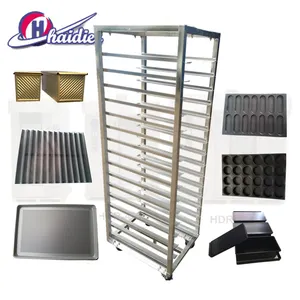 China Factory 16 Trays Stainless Steel kitchen food Bakery cooling rack Trolley and racks for sale