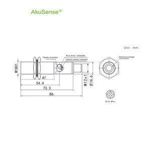 AkuSense MD18-35V batería ultrasónico sensor de nivel de agua inalámbrico de sensor de nivel de agua app patente en fábrica de shenzhen - Product Image 4
