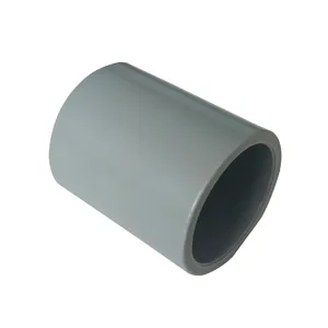 1-Inch Non-Metallic Female PVC Coupling With Center Stop Gray Connector Use With Pipe Conduit Fittings ETL Listed