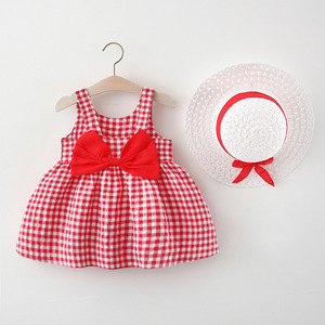 Robes d'été en gros pour bébés, vêtements pour enfants, robes à volants de fée pour filles avec nœud rouge, fournisseur chinois - Product Image 2