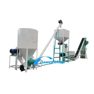 Customized combined feed pellet unit sells large flat die pellet machine production line