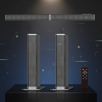 Soundbar Samtronic untuk TV 2-in-1 Speaker Menara Lepas Pasang Koneksi BT 5.0/ARC/AUX/Optik 60W 4-Speaker PC/Proyektor/Gaming