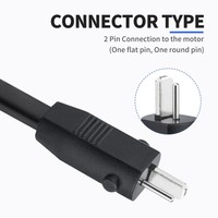 Cable de alimentación de repuesto para sillón reclinable |   Conector Redondo Plano de 2 Pines para Motor de Silla Elevadora |   Largo alcance