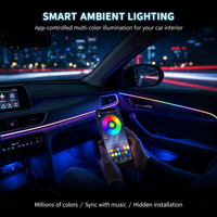 Kit d'éclairage d'ambiance intérieur de voiture Arcyle 22-en-1 Symphony RGBIC Dream Color avec contrôle sans fil par application et bande LED à effet de défilement