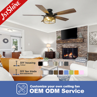 Ventilador de Techo 1stshine con Control Remoto, Diseño Moderno, Hogar Inteligente, Eficiente, Garantía de Calidad, Resistente a la Oxidación, con Luz LED