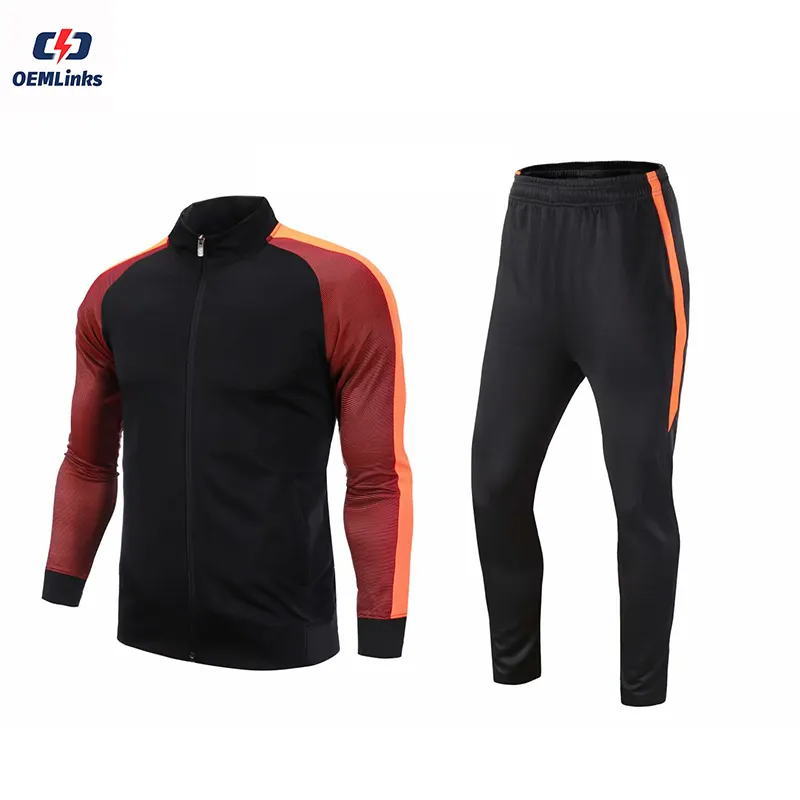 Chándales de entrenamiento de fútbol transpirables personalizados para hombre, ropa para correr, chándales de fútbol de secado rápido, chándal de fútbol de equipo para hombre