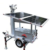 Trailer Keamanan Kamera Surya Trailer Keamanan Bertenaga Surya Dengan Pemantauan Jarak Jauh Nirkabel 4G untuk Lokasi Konstruksi