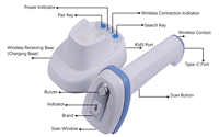 Escáner de Código de Barras 2D con Base, Escáneres de Código de Barras Inalámbricos de Mano, Pistola de Escaneo Inalámbrica Bluetooth, Conexión Plug and Play, Sin Necesidad de Controladores