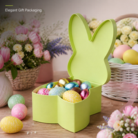 Boîte cadeau en forme de lapin de Pâques, logo personnalisé, finition mate, pour chocolats et bonbons, emballage cadeau de fêtes, vente en gros, directement de l'usine