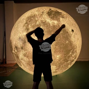 Tiempo inflable duradero resistente a la intemperie grande inflable LED Luna planeta bola globo logotipo personalizado para uso publicitario al aire libre - Product Image 2