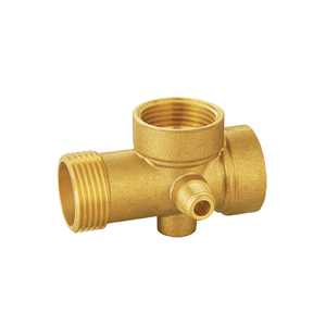 Raccord de tuyauterie en laiton 1/2" mâle vers <span class=keywords><strong>femelle</strong></span>, connecteur collecteur 3 voies avec petit port supplémentaire pour douche et plomberie - Product Image 6