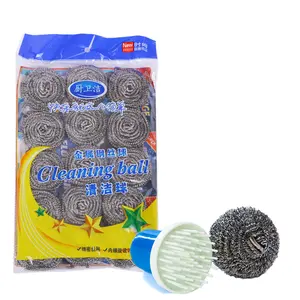 QIDIAN Factory Price Stainless Steel Material Dish Wash Pot Scrubber Ball Kitchen Cleaning Ware Scourer 25g