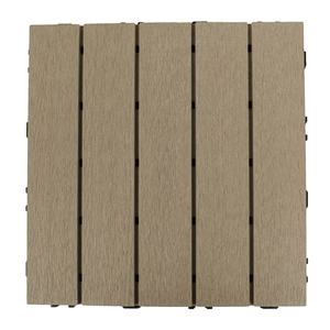 Xinfeng WPC fuori delle mattonelle di Decking della pavimentazione di Diy con la Base di collegamento di plastica XF-N001 300*300*25mm - Product Image 2