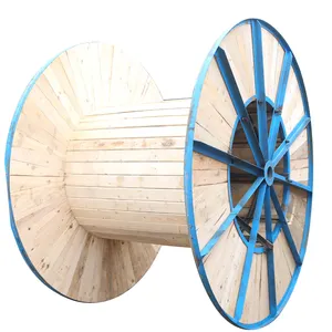 Bobines de câble de tambour en bois Grands tambours de bobine de câble en bois Bobine en bois d'acier à vendre