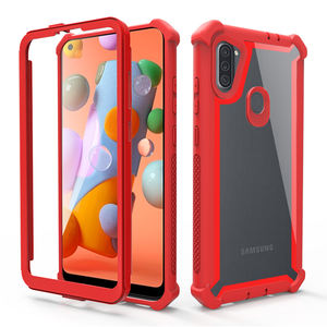Funda de teléfono para Samsung Galaxy A01, A11, A21, A31, A51, A71, A81, cuerpo completo, parachoques resistente, transparente, marco de pantalla integrada, protección - Product Image 1