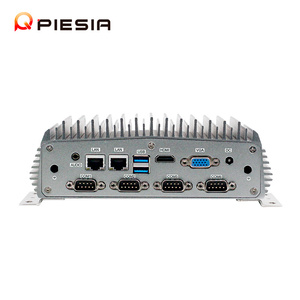 Piesia Công Nghiệp Mini PC 6th 7th 8th Core I3 I5 <span class=keywords><strong>I7</strong></span> Celeron J4125 J1900 E3845 2 LAN 6 * Com 1HD/VGA Nhúng Không Quạt Trường Hợp Máy Tính - Product Image 4