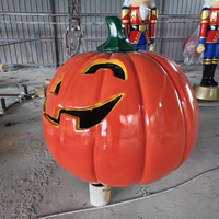 Vente Chaude Usine en Gros Sculpture Citrouille en Fibre de Verre Taille Personnalisée pour Extérieur Statue d'Halloween Taille Réelle Étanche Anti-UV
