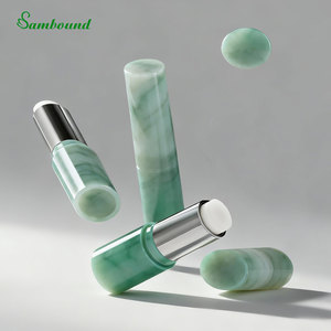 <b>Custom</b> 3.9g Oval PP <b>Lipstick</b> Tube Supports Hot Filling & Direct Filling Marbled Texture Injection-Molded with Mica Material - Product Image 1