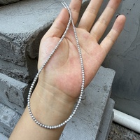 Perles d'eau douce grises naturelles sans noyau, de qualité AAA, irradiées, 2,5-3 mm, pour bricolage, produit semi-fini, forte brillance, forme pomme de terre