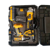 Jeu d'outils électriques alimentés par batterie au lithium-ion de qualité industrielle à vente chaude interrupteur à glissière clé de meuleuse d'angle sans fil (sans balais)