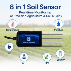 All-in-One Smart Bodens ensor Echtzeit-Temperatur feuchtigkeit EC pH NPK Daten RS485 Bodenfeuchte sensoren - Product Image 2